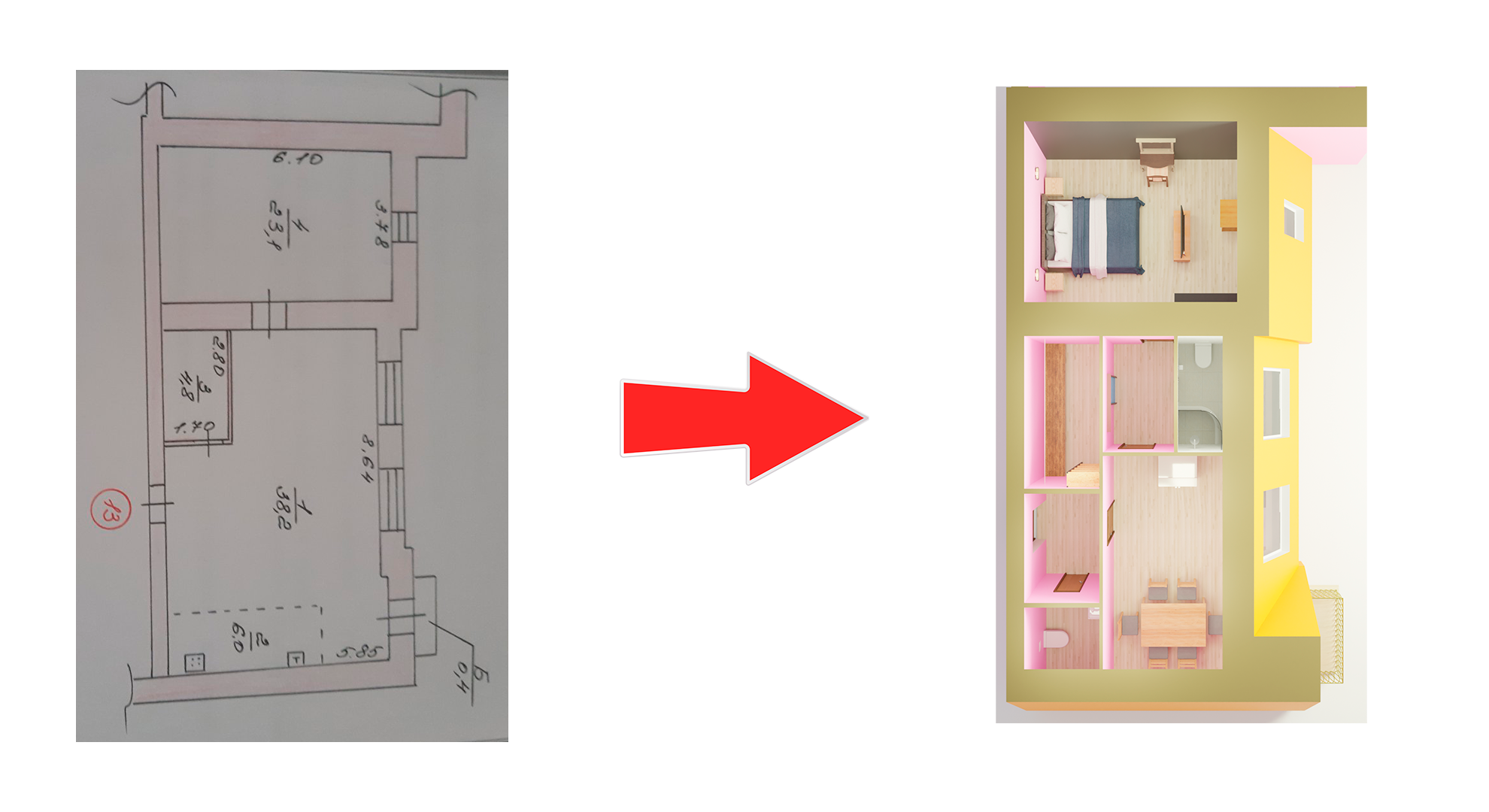 3-D-візуалізація від DiAgent — нове бачення квартири.